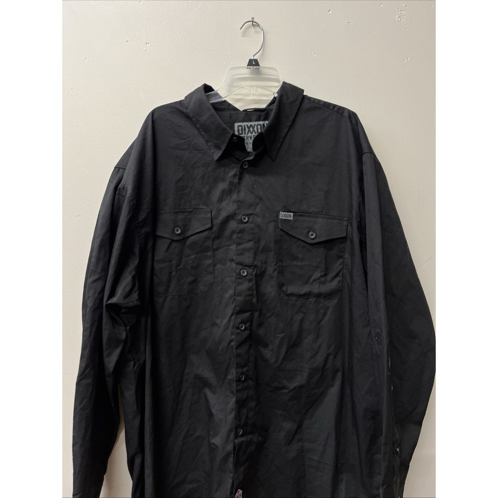 Dixxon Flannel Co Workforce Long Sleeve Button Down Shirt Black Men's 4x